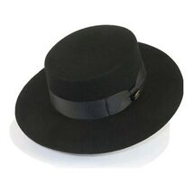 Mens Autralian Wool Boater Hat Wide Brim BRUNO CAPELO ZAYDEN ZA331 Black New image 2