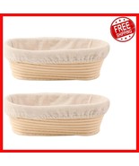 Natural Rattan Bread Proofing Basket Set -  10-Inch Artisan Baking Tools - $50.95 CAD