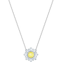 Authentic Swarovski Sunshine Canary-Yellow Daisy Flower Crystal Pendant - $117.81