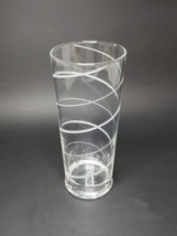 Mikasa Cheers Highball Tumbler Etched Glasses 7-1/4&quot; White Swirls - £5.17 GBP