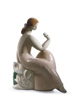 Lladro 01012464 Lady with Lillies 2 Figurine New - $950.00