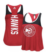 Atlanta Hawks NBA Women&#39;s Red Colorblock Heat Sealed Team Logo Tank Top ... - $280.89 MXN