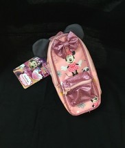Disney Store Minnie Mouse Pink Zippered Pencil Case with &quot;Minnie Ears&quot; N... - $222.65 MXN