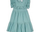 Wonder Nation Charming Green Goddess Ruffle Dress Girls Size 2XL XXL 18 NWT - $6.87