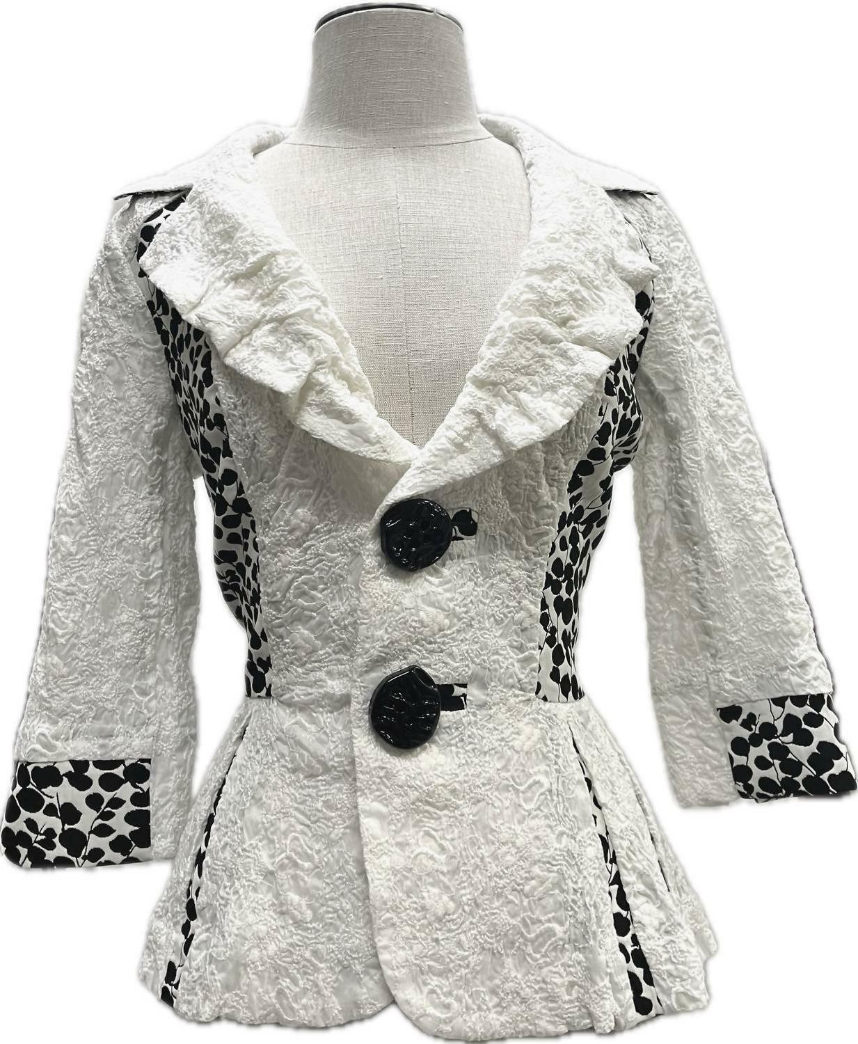 An Ren pricilla pleated jacket BLK/WT99 - $179.00