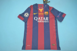 Maglia Retro 2014/2015 Barcellona Home Calcio Camicia Messi 10 - £52.34 GBP