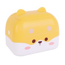 Cute Pet Mini ChiS Desktop Trash Can Double Press Small Trash Can With Lid Suita - £23.97 GBP