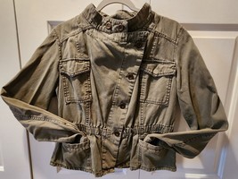 American Rag Cie Jacket Women’s Button-Up Blazer Pockets Army Green - Large - $21.78