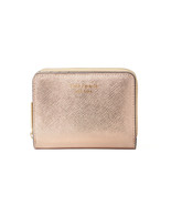 New Kate Spencer Metallic Compact Leather Zip Wallet Rose Gold Rosegold NWT - £46.43 GBP