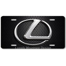 Lexus &quot;L&quot; Logo Inspired Art on Mesh FLAT Aluminum Novelty Car License Ta... - $17.99