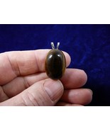 (J205-5) smooth brown tan Tiger eye gem gemstone stone oval PENDANT Jewelry - $29.04 CAD