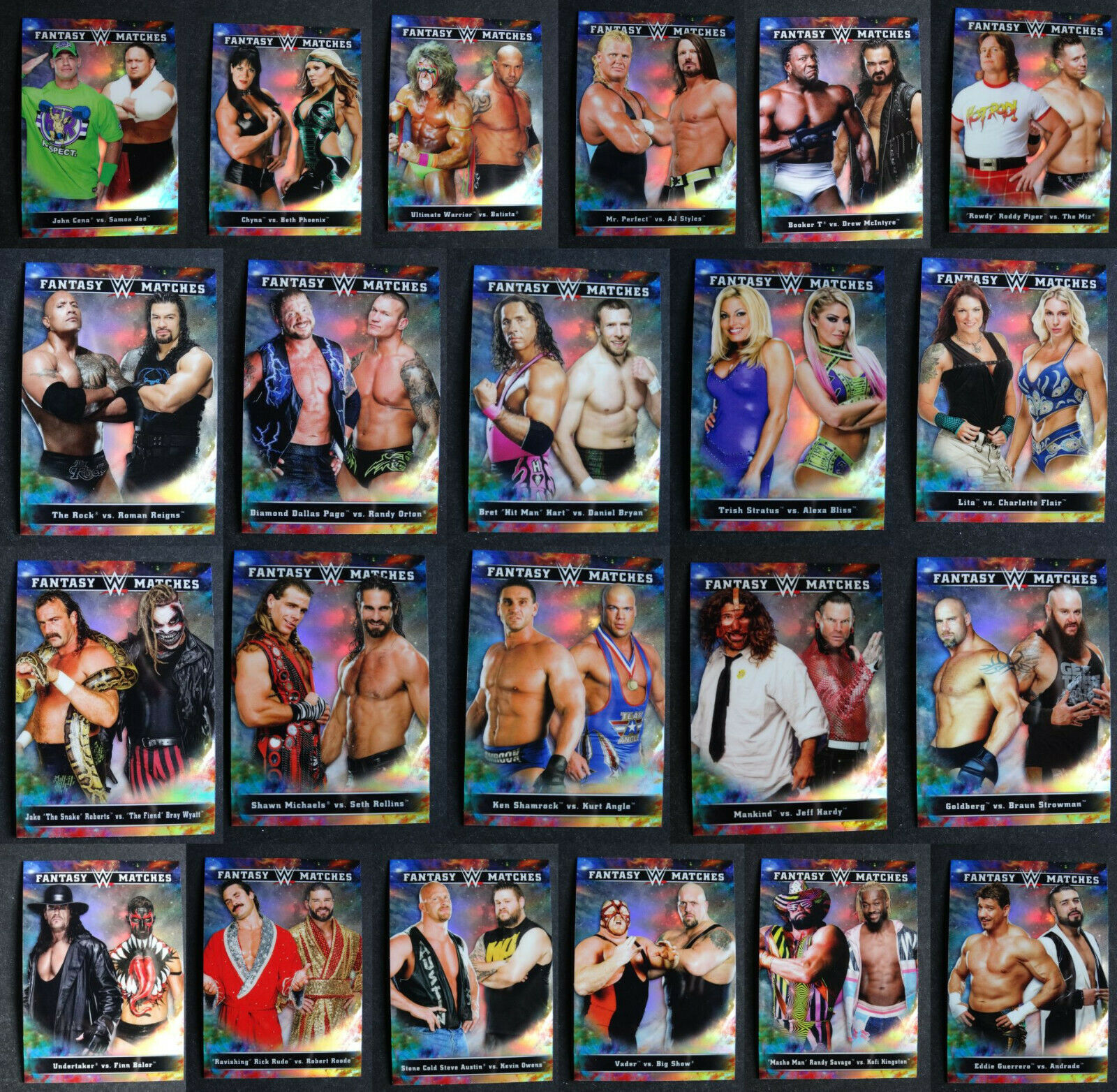 Primary image for 2020 Topps Chrome WWE Fantasy Matches Complete Your Set U Pick Wrestling Cards