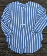 Vintage Old Navy Oversized Tunic Shirt Western Band Collar Cotton Gauze CHEST 50 - $29.95