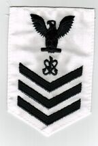 USN FEMALE RATING BADGE EW1 ELECTRONIC WARFARE TECHNICIAN FOR WHITE UNIFORM - $2.38