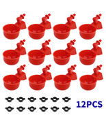 12PCS Chicken Automatic Watering Cups Drinker Waterer for Duck Quail Hen... - $31.99
