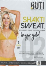 Buti Yoga Shakti Sweat 3 DVD Workout Set with Bizzie Gold New Sealed Exercise - £30.42 GBP