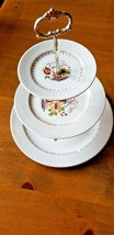 Vintage Royal Chippendale China Three Tiered Serving Cake Stand - $99.95