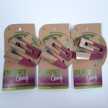 Planet Goody Slideproof Hinge Hair Clips Maroon 18180 Lot of 3 - 6 Clips... - $19.99