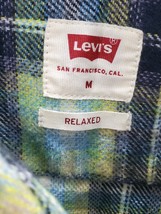 Levi's Mens Medium Worker Relaxed Plaid Long Sleeve Button-Down Shirt Warm Olive image 5