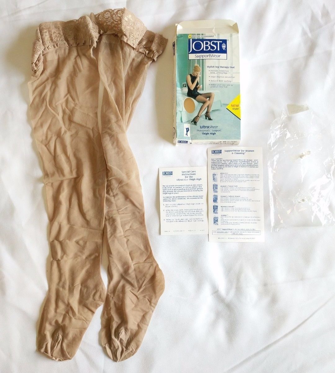 JOBST SUPPORT WEAR MEDICAL Leg Therapy Compression Thigh High XL 8-15 mmHg Beige - $34.95