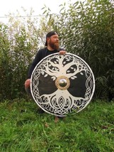 Yggdrasil shield Viking Battle Shield Traditional Norse Battle Shield me... - £124.25 GBP