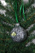 Faith with Honey Bee Silver Tinsel Christmas Ball Ornament - £3.92 GBP