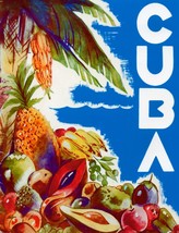 7620.Cuban 18x24 Poster.Cuba Travel.Fruit Tropical paradise.Decorative wall Art  - £22.38 GBP