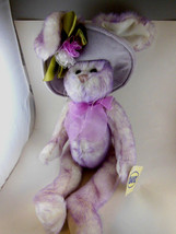 Ganz Lavender Bunny Rabbit  Lilith Purple with Bonnet 15&quot;+ 5&quot; Ears Mint with tag - £15.56 GBP