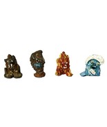 Vtg 70&#39;s RPG Fantasy Miniature Metal Figures Earth Wind Fire Water 25mm ... - $723.50 MXN