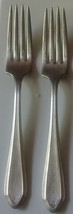 2 H. Friedman &amp; Sons 5 oz Sectional Dinner Forks Monogram Schwelber&#39;s - $187.21 MXN