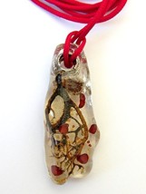 Handmade Greek Resin Jewellery Pendant Necklace with All Natural One of a Kind ( - £23.66 GBP