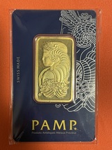 Gold Bar 31.10 Grams PAMP Suisse 1 Ounce Fine Gold 999.9 In Sealed Assay - £1,649.76 GBP