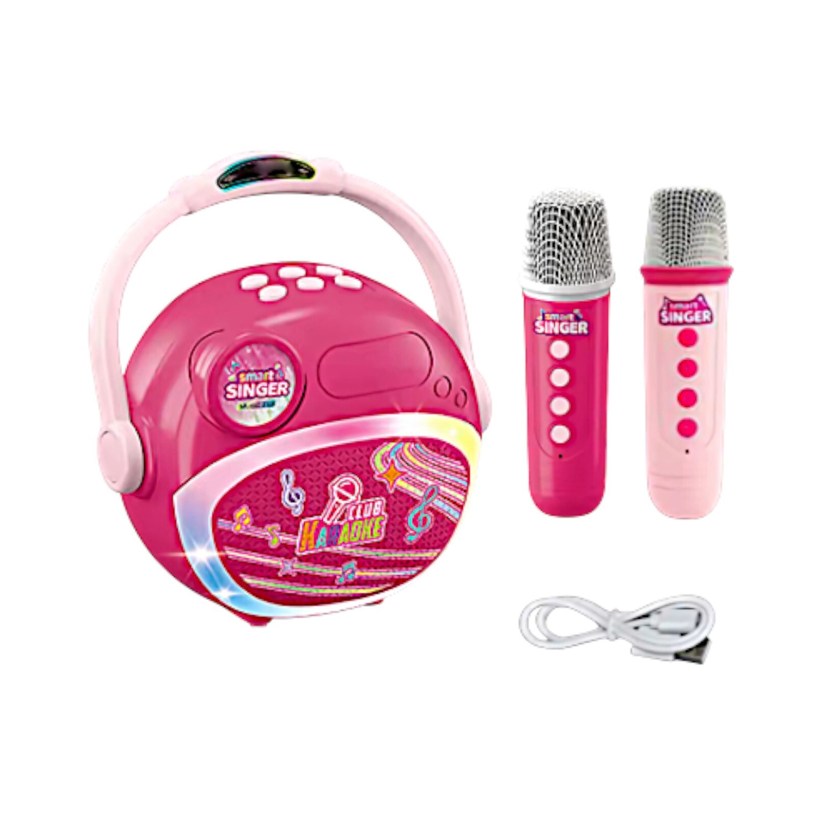 Smart Singer Karaoke Machine 2 Microphones Wireless BT Speaker Home Party Set Item image 12