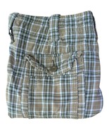 Hollister Cargo Shorts Mens 32 Plaid Brown Beige Button Fly (Measures 36... - $46.36 CAD