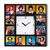 Laverne &amp; Shirley Lenny Squiggy Carmine Pop Clock with 12 pictures - £25.24 GBP