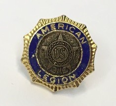 VTG US American Legion Logo Auxiliary Star Membership Enamel Lapel Hat Pin Back - $6.00