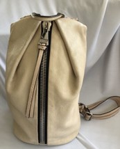 AIMEE KESTENBERG Tamitha Cream Pebble Leather Zip Back pack - £38.24 GBP