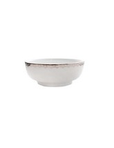 UNTITLED HOMEWARE Porcelain Salad Bowl Platinum White Diameter 7&quot; Height 6&quot; - £36.60 GBP
