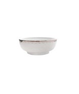 UNTITLED HOMEWARE Porcelain Salad Bowl Platinum White Diameter 7&quot; Height 6&quot; - £36.78 GBP