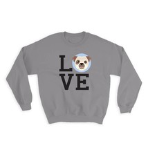 Love Bulldog Cute : Gift Sweatshirt Dog Cartoon Funny Owner Heart Pet Mom Dad - £22.76 GBP