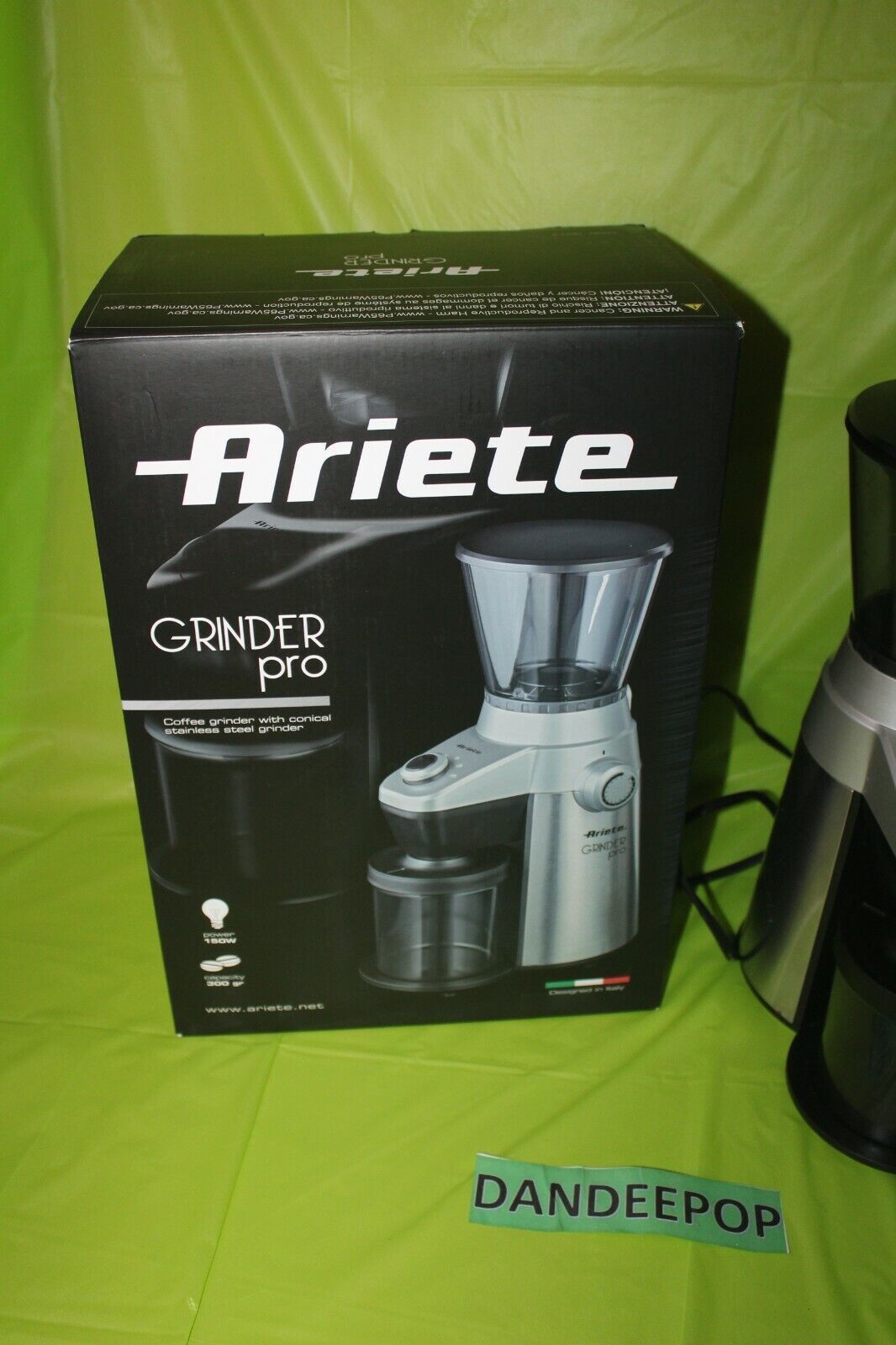 Ariete-Delonghi 3017 Electric Coffee Grinder-Professional Heavy Duty Stainless - £101.20 GBP