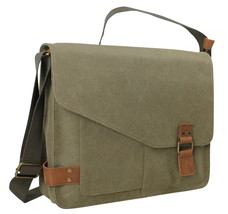 Vagarant Traveler 14.5 in. Casual Canvas Laptop Messenger Bag CM87.MG - £38.58 GBP