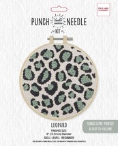 Fabric Editions Punch Needle Kit 6&quot; Round-Leopard Print NCPNNDLE - £16.98 GBP