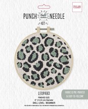 Fabric Editions Punch Needle Kit 6&quot; Round-Leopard Print NCPNNDLE - $9.71