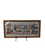 2003 COUNTRY BLOOMERS CALLANDER Cross Stitch Complete Art Framed by MJD - £124.72 GBP