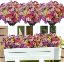 Cewor 16 Bundles Artificial Flowers For Outside, Fake Silk Flowers Faux Plants - £24.97 GBP