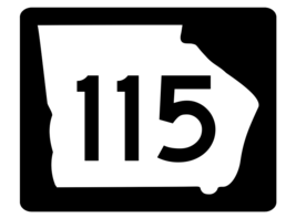 Georgia State Route 115 Sticker R3658 Highway Sign - $1.45+
