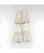 Set Of 2 Saks Fifth Ave Women’s Beige &amp; White Leather Gloves - Size 7.5 - €17,05 EUR