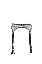 Agent Provocateur Womens Suspenders Luxurious Floral Blue Size S - £142.21 GBP