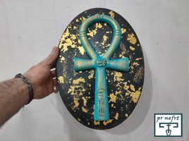 Ankh plate. The key to life. Egyptian cross. Ankh painting is a unique a... - £219.71 GBP